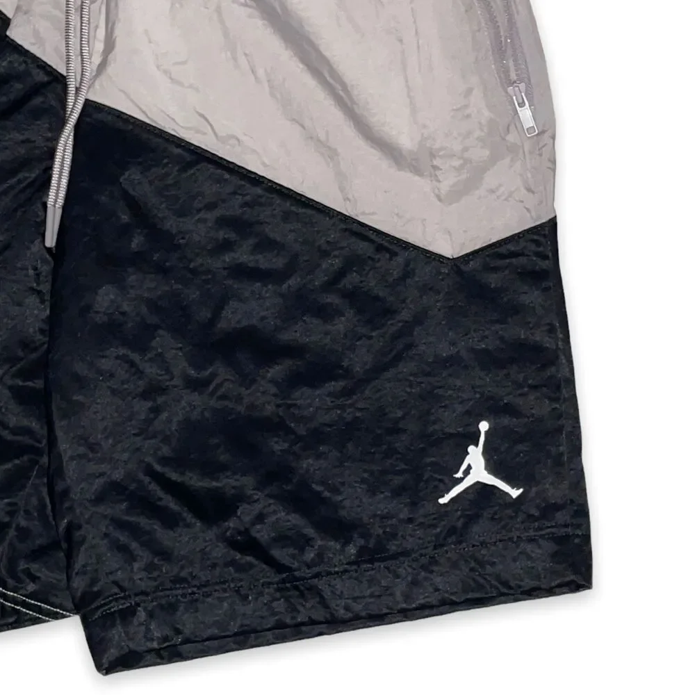 Jordan Vintage Rare Club Woven Track Shorts Nylon Black Silver White S